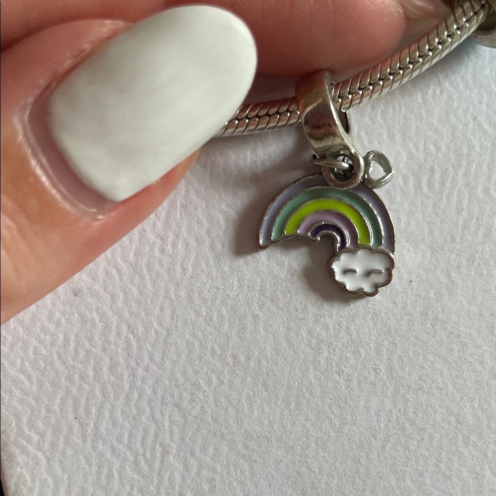 Silver Rainbow Charm
